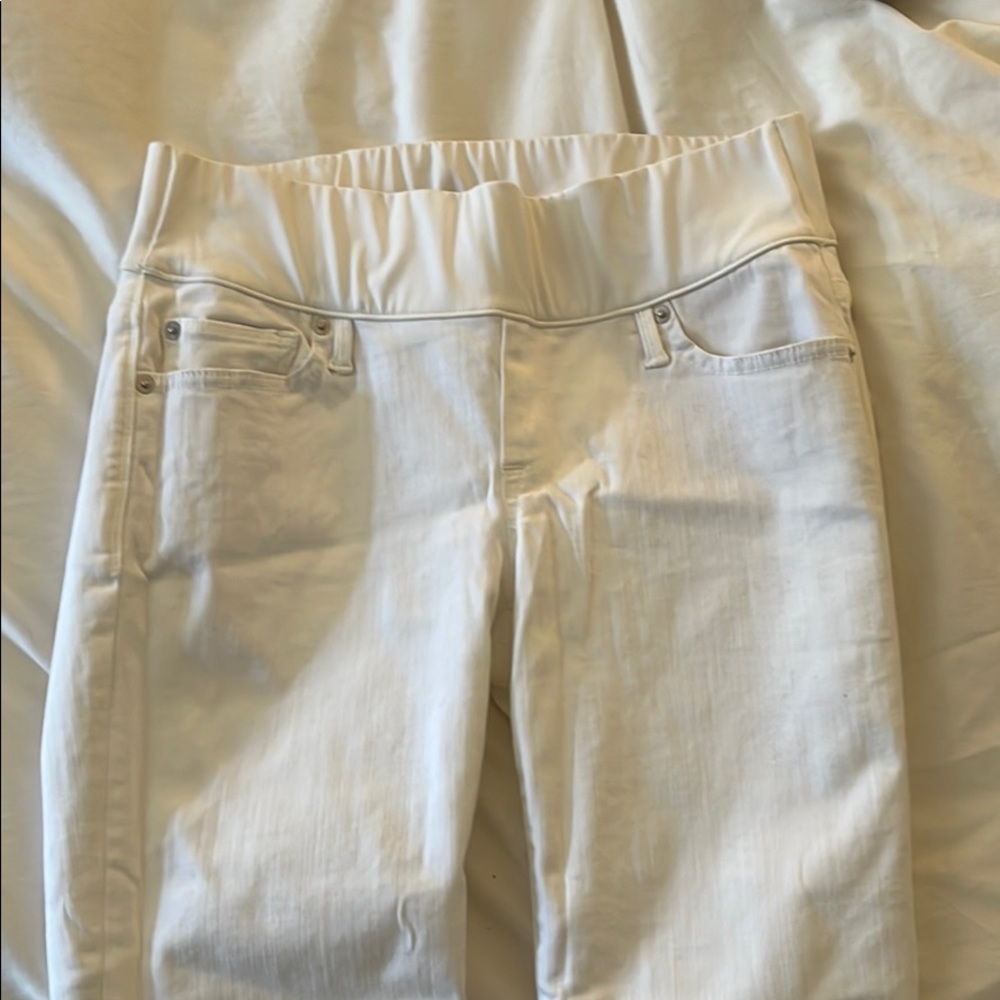 Gap maternity white jeans